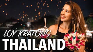 Amazing Loy Krathong Festival Chiang Mai 2022  Thailand [upl. by Aynna70]