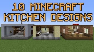 10 Minecraft Kitchen Designs [upl. by Atnahs]