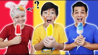 TANTANGAN MAKANAN SATU WARNA  MUKBANG ES KRIM 1 WARNA MERAHKUNINGBIRU Lucu  CnX Adventurers [upl. by Diana]