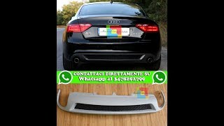 DIFFUSORE AUDI A5 COUPE SPORTBACK 20072011 SPOILER SOTTO PARAURTI POSTERIORE SLINE [upl. by Aivle774]