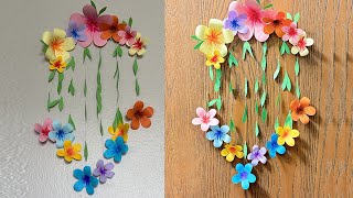 Party Wall Backdrop Decoration Idea  DIY Wall Hanging  Paper Flowers [upl. by Bornie]