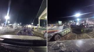 Dylan Archer Split Screen Harford Fair Demolition Derby Economy Compacts 81923 [upl. by Ahcurb548]