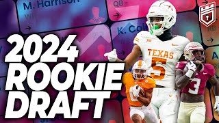 UPDATED 2024 Dynasty Rookie Mock Draft This Is INSANE  Dynasty Fantasy Football 2024 [upl. by Ingraham899]