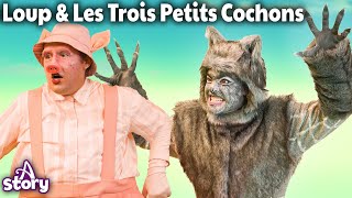 Le Loup amp Les Trois Petits Cochons vont Camper  A Story French [upl. by Cartie367]