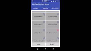 Android RadioButton Lists Demo [upl. by Urana]