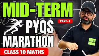 PYQS Marathon Part01  Mid Term 202425 Class 10 Maths  CBSE Class 10 Maths Important Questions [upl. by Supmart96]