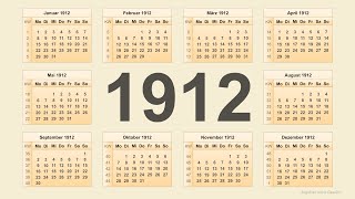 Kalender 1912 [upl. by Eillac]