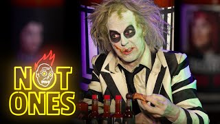 Beetlejuice goes ghost pepper while eating to die for ribs  Beetlejuice Beetlejuice [upl. by Jessamine]