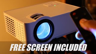 FREE SCREEN INCLUDED  Groview T6 1080p Projector  Unboxing and Review [upl. by Ardnasella]