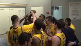 Cal Basketball Post game celebration as Cal defeats 1 Arizona [upl. by Eivol323]