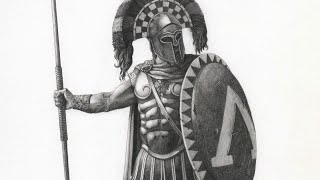 Drawing Spartan Hoplite  Timelapse  Drawnomix [upl. by Conny]