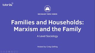 Marxism and the Family  A Level Sociology  Families [upl. by Anelyak31]