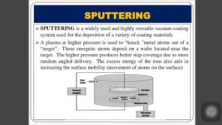 Lecture55 Sputtering Process for Surface Modification [upl. by Hughie674]