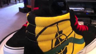 VANS Supreme Sk8Hi SL  Public Enemy  yellow  green  red  black colorway [upl. by Ainod]