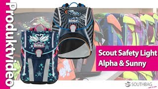 Scout Schulranzen Alpha und Sunny Safety Light  Produktvideo [upl. by Tnecnev]