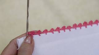 COMO TEJER UNA ORILLA FACIL A CROCHET PARA TOALLA  PUNTILLA SENCILLA UNA SOLA VUELTA [upl. by Ario]