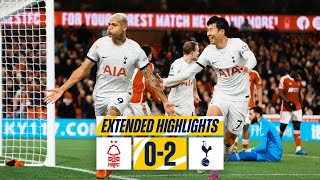 NOTTINGHAM FOREST 02 TOTTENHAM HOTSPUR  EXTENDED HIGHLIGHTS  RICHARLISON STRIKES AGAIN [upl. by Fattal]