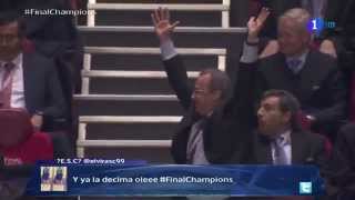 Extasis de FLORENTINO PEREZ con AZNAR  Final CHAMPIONS  REAL MADRID 41 ATLETICO [upl. by Corinne]