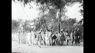 Mahatma Gandhi Sarojini Naidu and others during the Salt Satyagraha April 1930 [upl. by Lindsy317]