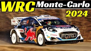 WRC Rallye MonteCarlo 2024  Shakedown amp Highlights  Action amp Pure Sound [upl. by Itch118]