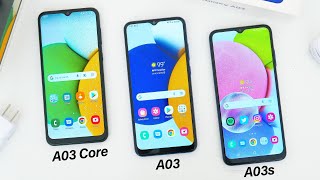 Samsung A03 Core vs A03 vs A03s Comparison Whats The Difference [upl. by Herve]