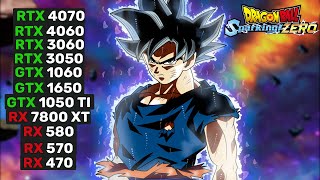 11 GPUs  Dragon Ball Sparking Zero  RX 7800 XT RX 580 RX 570 RX 470 RTX 4070 RTX 4060 [upl. by Lindgren]