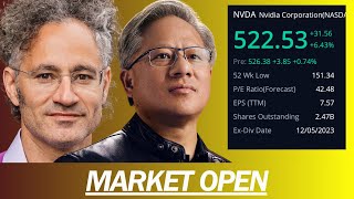 NVIDIA SURGES TO ALL TIME HIGHS PALANTIR IS MEETING WITH THE WHITE HOUSE  MARKET OPEN [upl. by Enitsahc]