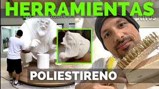 HERRAMIENTAS para POLIESTIRENO EXPANDIDO 🟢🟢 MODELAR Telgopor  Porexpan  Corcho Blanco [upl. by Hootman436]