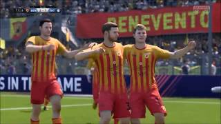 BATTUTO LINTER INFORTUNIO DI CUTRONE Carriera Allenatore FIFA 18 Benevento 8 [upl. by Kacerek]