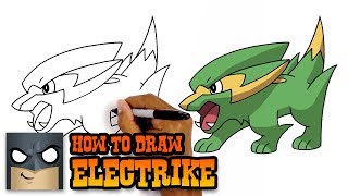 How to Draw Pokemon  Electrike  StepbyStep [upl. by Ael]