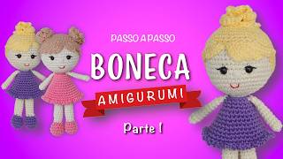 Boneca amigurumi pequena  Passo a passo da boneca Lola em crochê  Parte 1 [upl. by Analad]