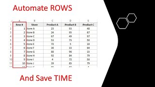 How to Automate Row numbers in Excel [upl. by Ramat]