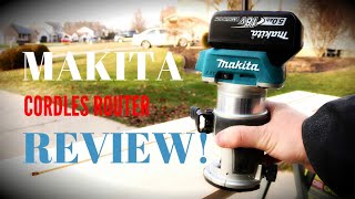 Makita 18v Cordless Compact Router FULL REVIEW Review of Makitas cordless compact router [upl. by Eihcra314]