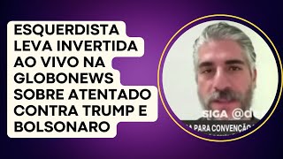 ÉPICO Esquerdista leva invertida homérica na Globonews de norteamericano após espancar os fatos [upl. by Waldemar715]