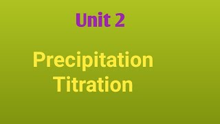 Precipitation titrationpharmaceutical chemistry precipitation titration chemistry [upl. by Changaris]