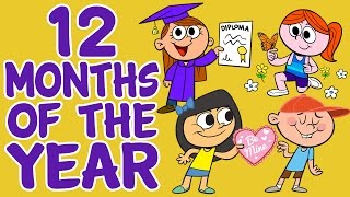 Months of the Year Song  12 Months of the Year  Kids Songs by The Learning Station [upl. by Noyart58]