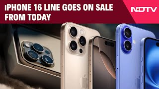 iphone 16 Pro Price In india  Apple iPhone 16 On Sale Today Fans Form Long Queues Outside Stores [upl. by Aciretal]