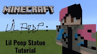 Minecraft  How To Make a Lil Peep Statue Rapper [upl. by Dong]