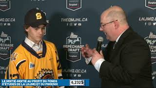 Repêchage 20232023 Draft 17 Entrevue Jérémy Loranger Interview Cataractes [upl. by Arnoldo]