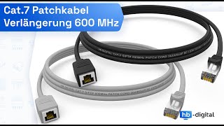 Cat 7 Patchkabel LAN Verlängerung Verlängerungskabel Netzwerk RJ45 Stecker DSL 5460 [upl. by Cilla]