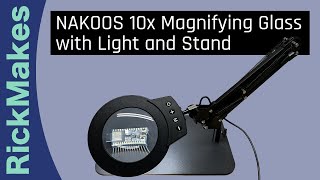 NAKOOS 10x Magnifying Glass with Light and Stand [upl. by Artiek]