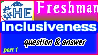 Inclusiveness freshman course exam and answers p1 freshmancourse ethiopiaeducation inclusivenes [upl. by Swagerty]