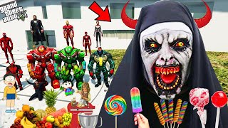 shinchan Avengers entered into Scary Ghost house GTA 5  Deyyam bommalu horror stories telugu [upl. by Enelrats]