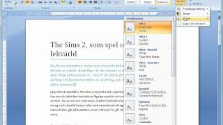 Formatera text i Word 2007 [upl. by Carola]