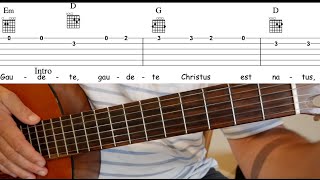 Gaudete  guitar tutorial [upl. by Annais]