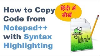 How to Copy Code from Notepad with Syntax Highlighting  Notepad Tips and Tricks in Hindi [upl. by Aryajay611]