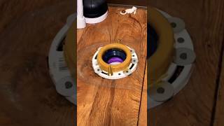 🚽toilet flange repair 👍 plumbing plumber shorts [upl. by Arny]