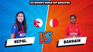 NEPALS WOMEN VS BAHRAINS WOMEN WORLD CUP QUALIFIER 1ST MATCH LIVE  NEP VS BHR [upl. by Nale]