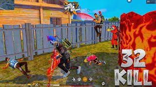 32 KILLS SOLO VS SQUAD FULL GAMEPLAY  GARENA FREE FIRE [upl. by Felike]