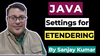 JAVA Settings for Etendering [upl. by Orimar]